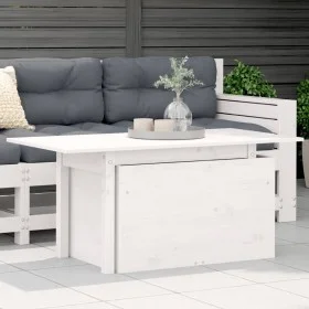 Gartentisch aus massivem weißem Kiefernholz 100x50x75 cm von , Gartentische - Ref: Foro24-844909, Preis: 70,07 €, Rabatt: %