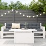 Gartentisch aus massivem weißem Kiefernholz 100x50x75 cm von , Gartentische - Ref: Foro24-844909, Preis: 70,72 €, Rabatt: %