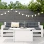 Mesa de jardín madera maciza de pino blanca 100x50x75 cm de , Mesas de jardín - Ref: Foro24-844909, Precio: 70,06 €, Descuent...