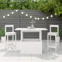 Gartentisch aus massivem weißem Kiefernholz 100x50x75 cm von , Gartentische - Ref: Foro24-844909, Preis: 70,72 €, Rabatt: %