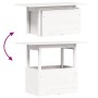 Mesa de jardín madera maciza de pino blanca 100x50x75 cm de , Mesas de jardín - Ref: Foro24-844909, Precio: 70,69 €