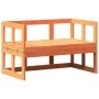 Banco sofá de jardín extensible madera maciza de pino marrón de , Bancos de jardín - Ref: Foro24-844659, Precio: 137,66 €, De...