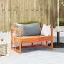 Banco sofá de jardín extensible madera maciza de pino marrón de , Bancos de jardín - Ref: Foro24-844659, Precio: 137,66 €, De...