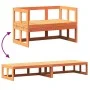 Banco sofá de jardín extensible madera maciza de pino marrón de , Bancos de jardín - Ref: Foro24-844659, Precio: 137,66 €, De...