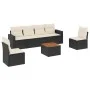 7-piece garden dining set and black synthetic rattan cushions by , Garden sets - Ref: Foro24-3256399, Price: 384,97 €, Discou...