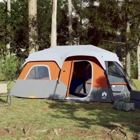 Family tent with LED 9 people quick opening gray orange by , tents - Ref: Foro24-94312, Price: 272,50 €, Discount: %
