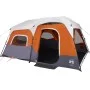 Family tent with LED 9 people quick opening gray orange by , tents - Ref: Foro24-94312, Price: 272,50 €, Discount: %