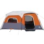 Family tent with LED 9 people quick opening gray orange by , tents - Ref: Foro24-94312, Price: 276,52 €, Discount: %