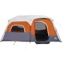 Family tent with LED 9 people quick opening gray orange by , tents - Ref: Foro24-94312, Price: 272,50 €, Discount: %