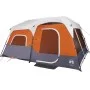 Family tent with LED 9 people quick opening gray orange by , tents - Ref: Foro24-94312, Price: 272,50 €, Discount: %