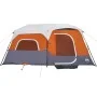Family tent with LED 9 people quick opening gray orange by , tents - Ref: Foro24-94312, Price: 272,50 €, Discount: %