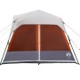 Family tent with LED 9 people quick opening gray orange by , tents - Ref: Foro24-94312, Price: 276,52 €, Discount: %