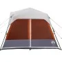 Family tent with LED 9 people quick opening gray orange by , tents - Ref: Foro24-94312, Price: 272,50 €, Discount: %