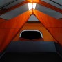 Familienzelt mit LED 9 Personen, schnell öffnend, grau-orange von , Zelte - Ref: Foro24-94312, Preis: 276,59 €, Rabatt: %