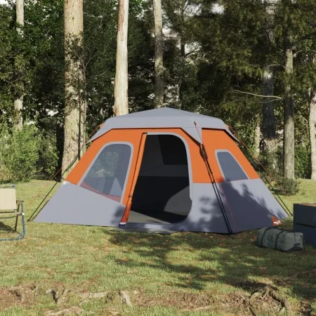 Tienda familiar 6 personas impermeable apertura rápida gris de , Tiendas de campaña - Ref: Foro24-94297, Precio: 145,97 €, De...