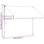 Cream fabric and steel retractable awning 250x150 cm by , Awnings - Ref: Foro24-368746, Price: 82,23 €, Discount: %