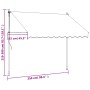 Einziehbare Markise aus cremefarbenem Stoff und Stahl, 250 x 150 cm von , Markisen - Ref: Foro24-368746, Preis: 83,65 €, Raba...