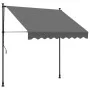 Anthrazitgraue einziehbare Markise aus Stoff und Stahl, 200 x 150 cm von , Markisen - Ref: Foro24-368738, Preis: 84,53 €, Rab...