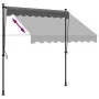 Anthrazitgraue einziehbare Markise aus Stoff und Stahl, 200 x 150 cm von , Markisen - Ref: Foro24-368738, Preis: 84,53 €, Rab...