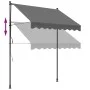 Toldo retráctil de tela y acero gris antracita 200x150 cm de , Toldos - Ref: Foro24-368738, Precio: 84,53 €, Descuento: %