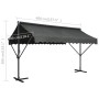 Anthracite gray free-standing awning 400x300 cm by vidaXL, Umbrellas - Ref: Foro24-145886, Price: 434,60 €, Discount: %