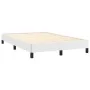 Box spring bed with mattress and LED white synthetic leather 120x190 cm by , Beds and slatted bases - Ref: Foro24-3270130, Pr...
