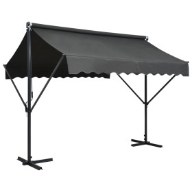 Toldo de pie independiente gris antracita 300x300 cm