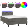 Boxspringbett mit Matratze und dunkelgrauem LED-Samt 120x190 cm von , Betten und Lattenroste - Ref: Foro24-3270172, Preis: 38...