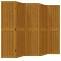 5-panel partition screen solid brown paulownia wood by , Room dividers - Ref: Foro24-358821, Price: 122,40 €, Discount: %
