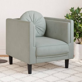 Sessel mit hellgrauem Samtkissen von , Sofas - Ref: Foro24-372622, Preis: 138,47 €, Rabatt: %