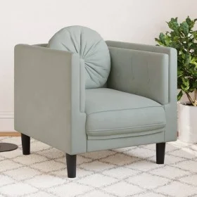 Sessel mit hellgrauem Samtkissen von , Sofas - Ref: Foro24-372622, Preis: 136,85 €, Rabatt: %