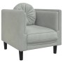 Armchair with light gray velvet cushion by , Sofas - Ref: Foro24-372622, Price: 138,47 €, Discount: %