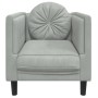Armchair with light gray velvet cushion by , Sofas - Ref: Foro24-372622, Price: 138,47 €, Discount: %