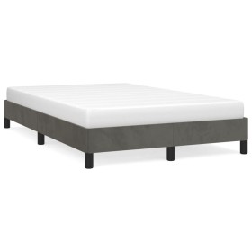 Dunkelgrauer Samtbettrahmen 120x190 cm von , Betten und Lattenroste - Ref: Foro24-379503, Preis: 89,06 €, Rabatt: %