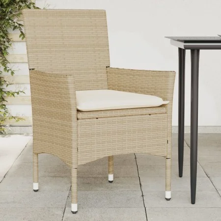 Garden armchairs with cushions 2 units beige synthetic rattan by , Garden chairs - Ref: Foro24-368113, Price: 140,43 €, Disco...