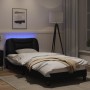 Bettgestell mit LED Kunstleder schwarz weiß 80x200 cm von , Betten und Lattenroste - Ref: Foro24-3213897, Preis: 158,04 €, Ra...