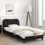 Bed frame with LED lights black synthetic leather 90x200 cm by , Beds and slatted bases - Ref: Foro24-3213906, Price: 170,88 ...