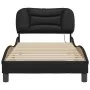Bed frame with LED lights black synthetic leather 90x200 cm by , Beds and slatted bases - Ref: Foro24-3213906, Price: 170,88 ...