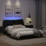 Bed frame with LED lights black synthetic leather 140x190 cm by , Beds and slatted bases - Ref: Foro24-3213927, Price: 256,65...