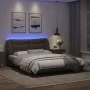 Bettgestell mit LED-Leuchten, graues PE-Leder, 160 x 200 cm von , Betten und Lattenroste - Ref: Foro24-3213944, Preis: 260,42...