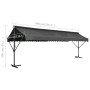 Toldo de pie independiente gris antracita 600x300 cm de vidaXL, Sombrillas - Ref: Foro24-145888, Precio: 528,83 €, Descuento: %