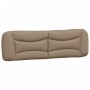 Estructura de cama con luz LED cuero PE capuchino 180x200 cm de , Camas y somieres - Ref: Foro24-3213952, Precio: 242,73 €