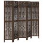 Dark brown paulownia wood 5-panel separator screen by , Room dividers - Ref: Foro24-358662, Price: 114,48 €, Discount: %