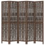 Dark brown paulownia wood 5-panel separator screen by , Room dividers - Ref: Foro24-358662, Price: 114,48 €, Discount: %