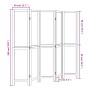 Dark brown paulownia wood 5-panel separator screen by , Room dividers - Ref: Foro24-358662, Price: 114,48 €, Discount: %