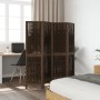 Biombo separador de 4 paneles madera paulownia marrón oscuro de , Divisores de ambientes - Ref: Foro24-358657, Precio: 89,72 ...