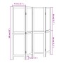 4-teilige Trennwand aus dunkelbraunem Paulownia-Holz von , Raumteiler - Ref: Foro24-358657, Preis: 93,01 €, Rabatt: %