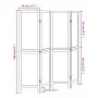 Dark brown paulownia wood 4-panel dividing screen by , Room dividers - Ref: Foro24-358657, Price: 100,32 €, Discount: %