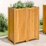 Planter with solid acacia wood lining 84x42x100 cm by , Pots and planters - Ref: Foro24-366439, Price: 163,58 €, Discount: %