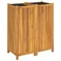 Planter with solid acacia wood lining 84x42x100 cm by , Pots and planters - Ref: Foro24-366439, Price: 163,58 €, Discount: %